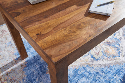 Rootz Solid Wood Dining Table - Modern Table - Sheesham Table - Handmade - Unique Grain - 200cm x 100cm x 76cm