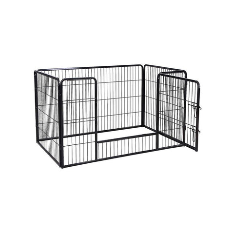 Rootz Puppy Run - Outdoor Enclosure - Small Pets - Run For Dogs - High-quality Material - Versatile - Iron Pipe - Black - 122 x 70 x 80 cm (W x H x D)