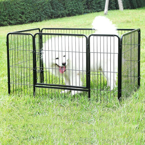 Rootz Puppy Run - Outdoor Enclosure - Small Pets - Run For Dogs - High-quality Material - Versatile - Iron Pipe - Black - 122 x 70 x 80 cm (W x H x D)