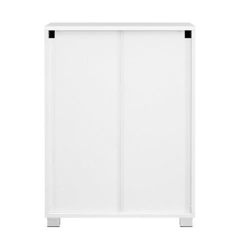 Rootz Bathroom Cabinet - White Storage Unit - MDF Doors - Chipboard Body - Adjustable Shelf - Anti-Tip Protection - 60cm x 30cm x 80cm