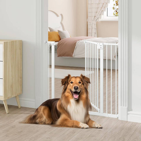 Rootz Adjustable Safety Gate - Child and Pet Barrier - Security Gate - Secure, Convenient, Self-Closing - Adjustable Fit (75-97cm x 76cm x 2.5cm)