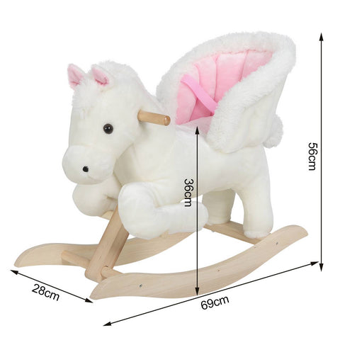 Rootz Rocking Horse - Toddler Rocker - Kids' Riding Toy - Safety Certified - Enhances Balance - Interactive Sound Effects - 70cm x 57cm x 28cm