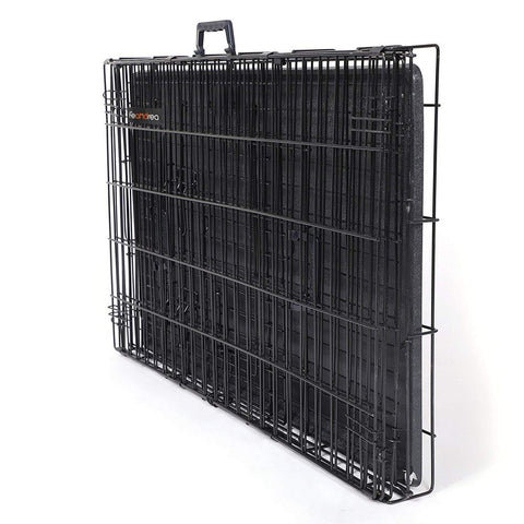 Rootz Dog Cage - 2 Doors - Xxl - High-quality Material - Two-door Design - Easily Foldable - Good Workmanship - Removable Base Tray - Iron Wire-ABS Plastic - Black - 122 x 81 x 76 cm (W x H x D)