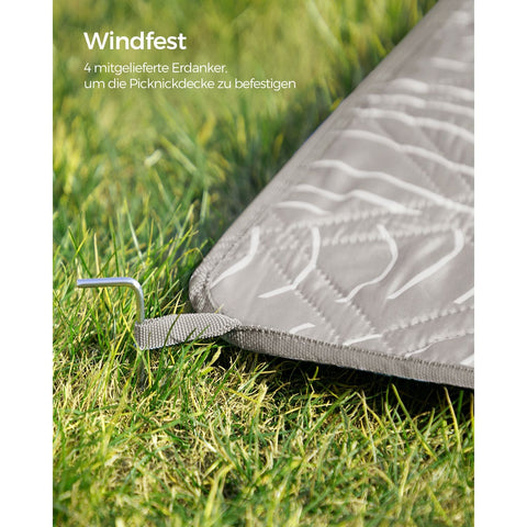 Rootz Picnic Blanket - Outdoor Mat - Waterproof Beach Blanket - Polyester Surface - Foam Padding - Lightweight - 200cm x 200cm