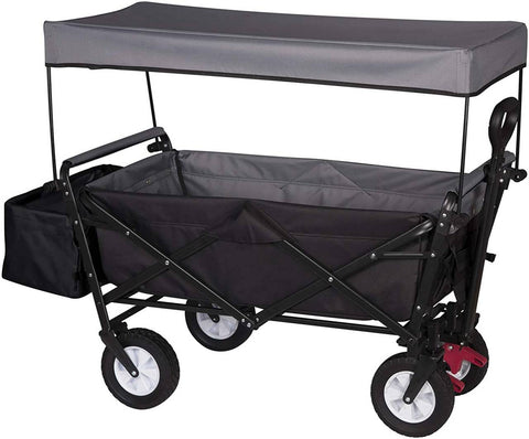 Rootz Foldable Handcart - Utility Wagon - Garden Cart - Durable Construction - Easy Storage - Enhanced Mobility - 120cm x 51cm x 93cm