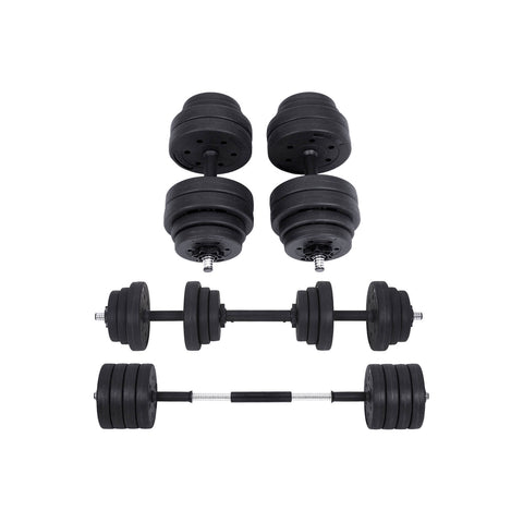 Rootz Dumbbell Set - Weight Set - Barbell Connection - Adjustable Weights - Space Saving - 10kg to 30kg - 69cm x 62cm x 73.5cm