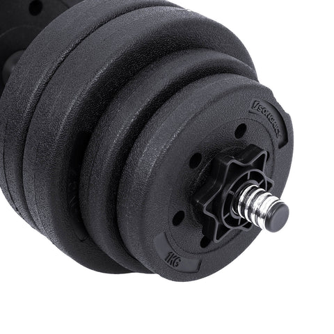 Rootz Dumbbell Set - Weight Set - Barbell Connection - Adjustable Weights - Space Saving - 10kg to 30kg - 69cm x 62cm x 73.5cm