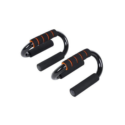 Rootz Push-up Handles - 2 Steel Push-up Bars - Exercise Handles - Portable Push-up Grips - Fitness Push-up Handles - Strength Training - Black + Orange - 19.5 x 10.5 x 13.5 cm (W x H x D)