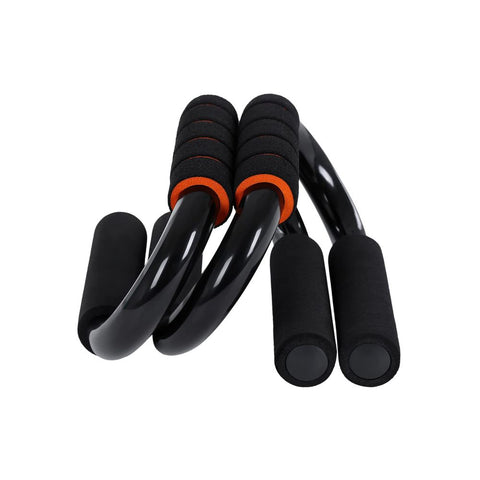 Rootz Push-up Handles - 2 Steel Push-up Bars - Exercise Handles - Portable Push-up Grips - Fitness Push-up Handles - Strength Training - Black + Orange - 19.5 x 10.5 x 13.5 cm (W x H x D)