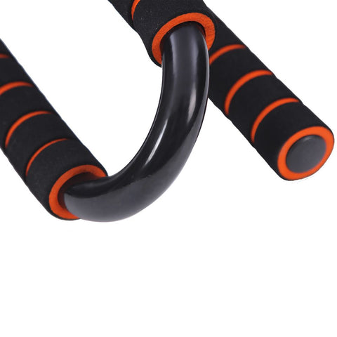 Rootz Push-up Handles - 2 Steel Push-up Bars - Exercise Handles - Portable Push-up Grips - Fitness Push-up Handles - Strength Training - Black + Orange - 19.5 x 10.5 x 13.5 cm (W x H x D)