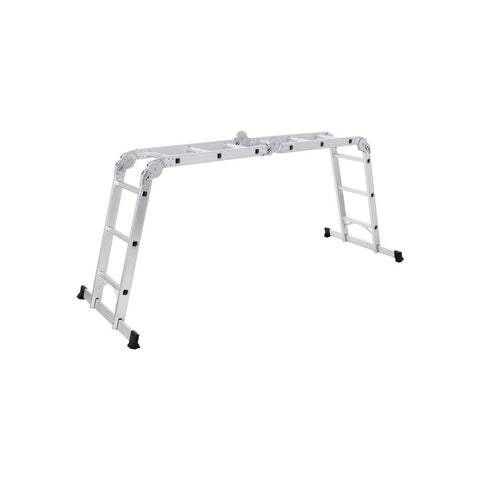 Rootz Multifunctional Ladder - Flexibility - Safety - Quality Tested - Reliable Stability - Non-slip Rubber Coating - Space-saving Storage  - 97 x 39 x 25.5 cm