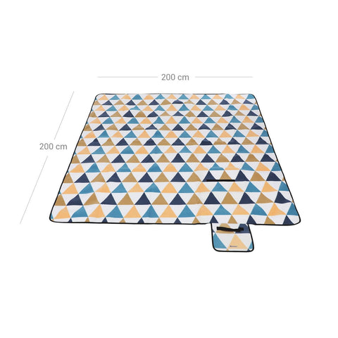 Rootz Picnic Blanket - Outdoor Blanket - Waterproof Mat - Fleece Surface - Aluminum Coating - Portable - Lightweight - Insulated - 200cm x 200cm - 40cm x 25cm x 12cm