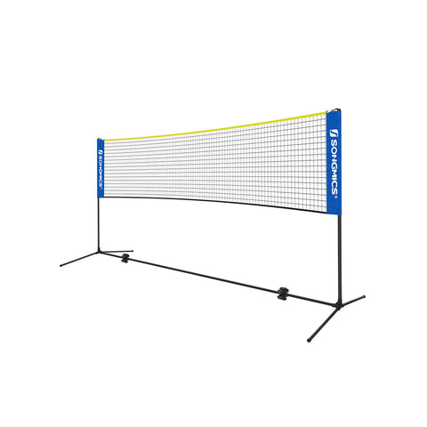 Rootz Badminton Bar Set - Outdoor Game Set - Portable Sports Set - Steel Rods - PE Mesh - Oxford Fabric - Adjustable Height - Lightweight - Easy Assembly - 400cm x 103cm x (90-155)cm