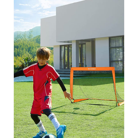 Rootz 2 Piece Set Football Goals - Soccer Nets - Portable Goal Posts - Fiberglass Rods - Polyester Mesh - Lightweight - 90cm x 120cm x 90cm