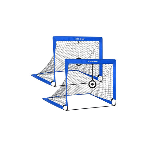 Rootz Football Goal Set - Soccer Net - Portable Goals - Fiberglass Rods - Polyester Mesh - Oxford Cloth - Lightweight - Easy Assembly - Durable - 90cm x 120cm x 90cm