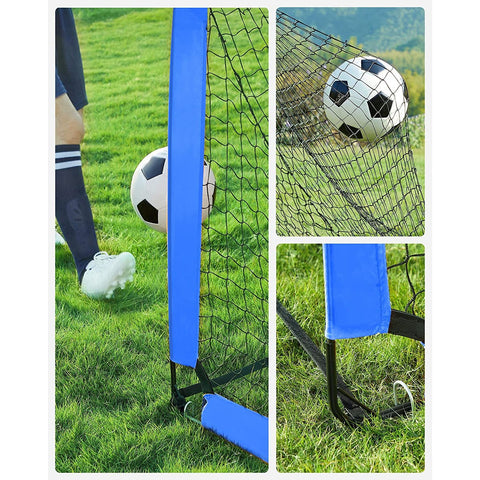 Rootz Football Goal Set - Soccer Net - Portable Goals - Fiberglass Rods - Polyester Mesh - Oxford Cloth - Lightweight - Easy Assembly - Durable - 90cm x 120cm x 90cm