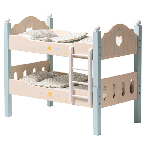 Rootz Toys Doll Bunk Bed Set - Convertible Doll Bed - Transformable Doll Furniture - High-Quality Wood - Promotes Social Skills - Fits 45 cm Dolls