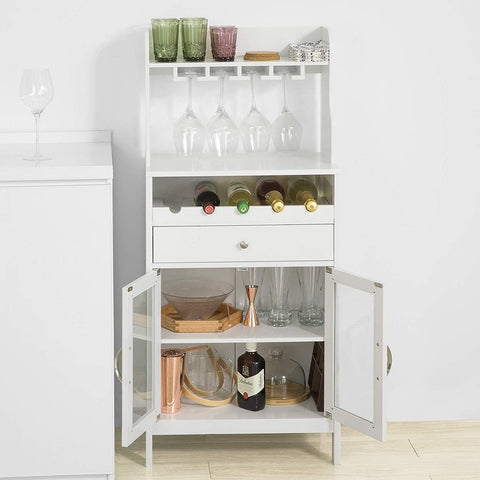 Rootz Kitchen Dining Room Storage Cabinet - Cupboard - Sideboard - Wine Rack