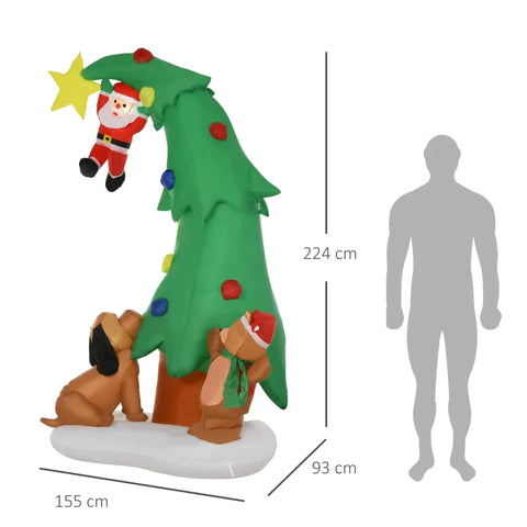 Rootz Inflatable Christmas Tree - Christmas Tree - Santa Claus - Christmas Decoration - Christmas Lights