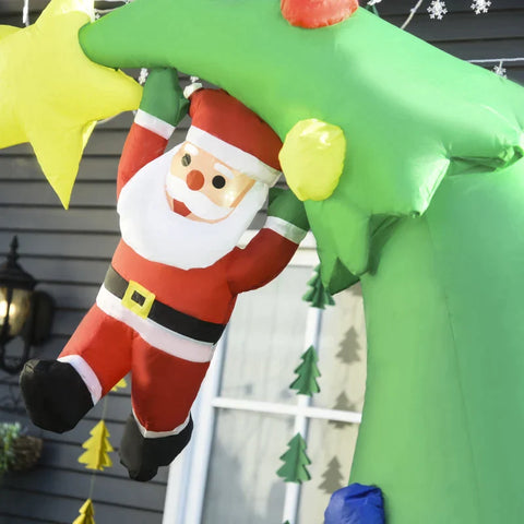 Rootz Inflatable Christmas Tree - Christmas Tree - Santa Claus - Christmas Decoration - Christmas Lights